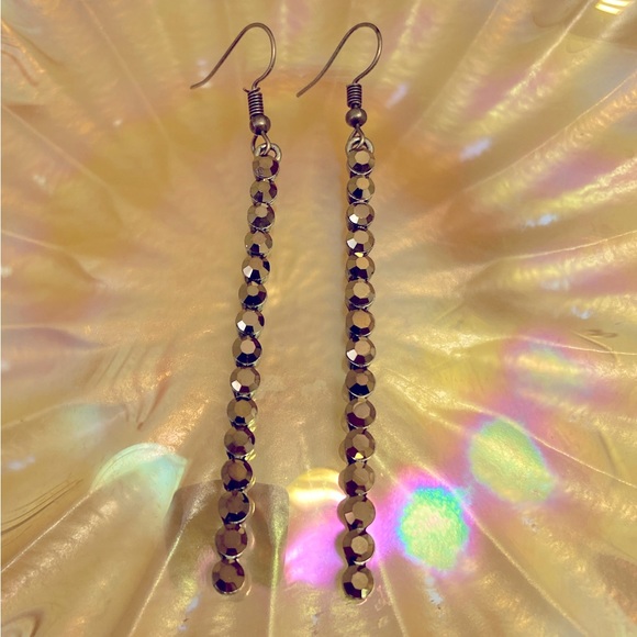 Bronze Rhinestone Ring & Earring Set - Picture 7 of 9